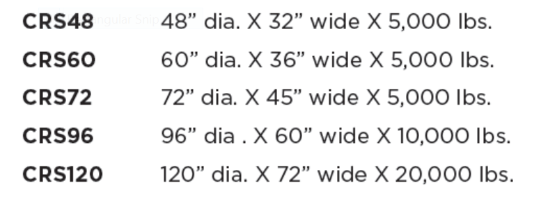 Cable Reel Stands - CRS - Chart