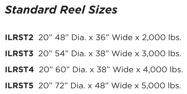 ILRST: In-Line Reeling and Coiling Stationary Take-Up - Chart